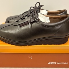 【極美品】アシックスウォーキングペダラ　WPM466 ダークブラウン　24cm 4E 幅広の画像