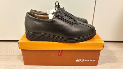 【極美品】アシックスウォーキングペダラ　WPM466 ダークブラウン　24cm 4E 幅広