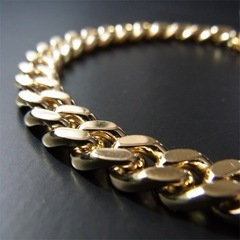 【中古品】K18 2面シングル 喜平ブレスレット 中留 50gの画像