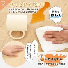 未使用 透明キッチンマット PVC 床保護 撥水 汚れ防止 お手入れ簡単 滑り止め 床暖房対応の画像