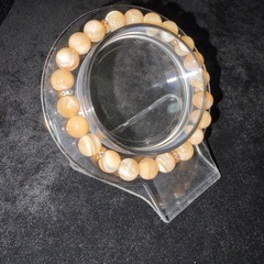 ブラウンマザーオブパール（真珠母貝）8mmブレスレット☪️16cmの画像