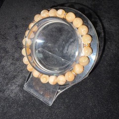 ブラウンマザーオブパール（真珠母貝）8mmブレスレット☪️16cmの画像