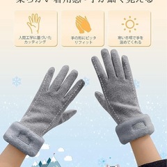 【新品】手袋 レディース スマホ対応 グローブ 防寒 防風 保温グローブ 裏起毛 ボアの画像