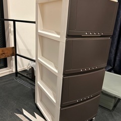 キャスター付き引き出し 4段の画像