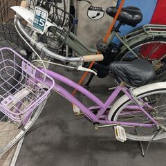 24インチ　紫色　自転車の画像