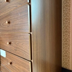 ブラウン木製タンス woody life GOOD DESIGNの画像