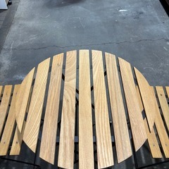 ガーデンテーブル&チェアセット 木目の画像