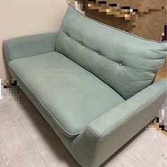 NITORI ミントグリーン 2人掛けソファ　Nパック4 GRの画像