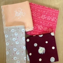 袋　巾着　ハンカチ、ナプキン　サンタの画像