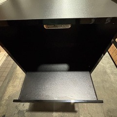 レンジ台 食器棚 収納 ブラックの画像