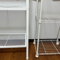 【お話中】白　金属製ラック　2個セットの画像