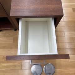 【0円・無料】キャスター付きサイドキャビネット 2台セットの画像