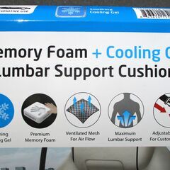 ☆ クリエイティブブランド Creative Brands 21599 形状記憶フォーム+冷却ジェル ランバーサポートクッション◆Memory Foam + Cooling Gel の画像