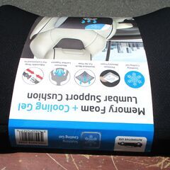 ☆ クリエイティブブランド Creative Brands 21599 形状記憶フォーム+冷却ジェル ランバーサポートクッション◆Memory Foam + Cooling Gel の画像