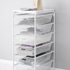 IKEA収納ケース6段 白の画像