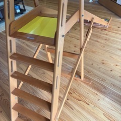 木製幼児用滑り台の画像