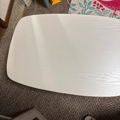 足折りたたみテーブル【白】の画像