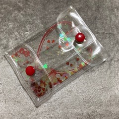 サンリオ ハローキティ クリアポーチ ハートの画像