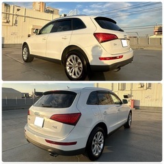 美車！後期AudiQ5TFSIクワトロ（4WD）ベージュレザー＆ヒーター＆メモリー付パワーシート！H26〜R6年ディーラー記録簿！オートバックドア！の画像