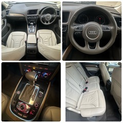 美車！後期AudiQ5TFSIクワトロ（4WD）ベージュレザー＆ヒーター＆メモリー付パワーシート！H26〜R6年ディーラー記録簿！オートバックドア！の画像