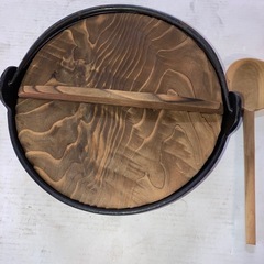 南部鉄器 丸形ツル鍋 鉄器　盛栄堂 鉄鍋　24cmの画像