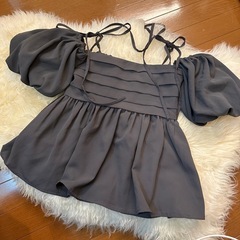 袖2wayタックペプラムビスチェ　グレイル　美品✨　リボン　ブラウスの画像