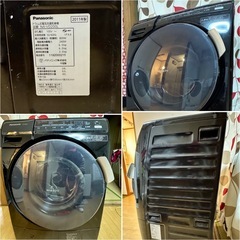 人気 スタイリッシュでコンパクト   洗濯6.0kg 乾燥3.0Kg ドラム式洗濯機 パナソニック プチドラム NA-VD200L  左開き・コモンブラック の画像