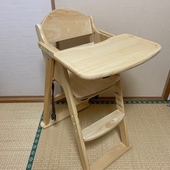 KATOJIカトージ 木製ハイチェア CENA ステップ切り替え ナチュラル   おまけ付きの画像