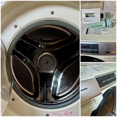 人気コンパクト パナソニック Panasonic マンションの防水パン（60cm×60cm）に収まる 「プチドラム」シリーズ コンパクトなななめ型ドラム式洗濯乾燥機 ななめ型 プチドラム 左開き プチドラム エコナビ搭載 機 エコナビ マンションサイズ NA-VD120L  パナソニック Panasonic ドラム式洗濯乾燥機(6.0kg) 左開き プチドラム エコナビ搭載 の画像