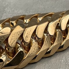 【新品】K18 6面ダブル 極太喜平ブレスレット 299gの画像