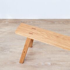 【美品】【無印良品】希少　木製ベンチ大　ラバーウッド材  (江東区森下駅周辺)の画像