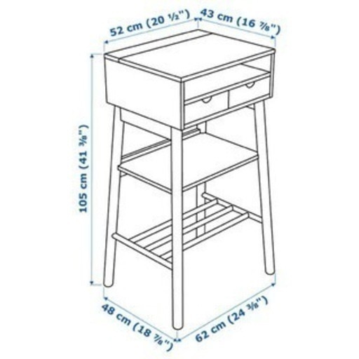 　IKEA KNOTTEN(クノッテン) スタンディングデスク
　