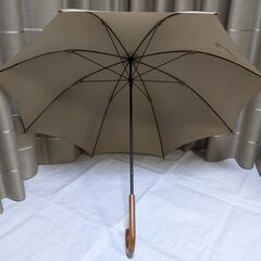 雨傘 長傘 灰色の画像