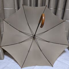 雨傘 長傘 灰色の画像