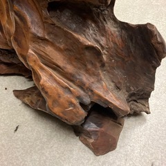 12/25まで店頭商品一部を除き半額クリスマスSALE!!開催中 　サ2512-101 鷹の置物 木製 W940 キズ汚れ有りの画像