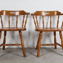 『HIDA』飛騨産業 キツツキ アームチェア キャプテンチェア ダイニングチェア 食卓チェア リビングチェア チェア 椅子 2脚セット RWcha130の画像