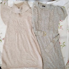 【12/23まで】【M】秋冬ニットワンピ 2点セットの画像