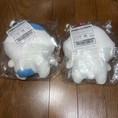 ちいかわ がま口ポーチ ぬいぐるみ マスコット ちいかわ＆ハチワレ 2個セットの画像