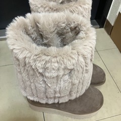 厚底ファームートンブーツの画像