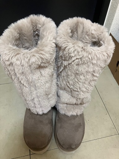 厚底ファームートンブーツ