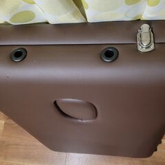 折りたたみ マッサージベッド 木製・有孔 チョコレート 長さ185×幅70×高さ51～83cmの画像