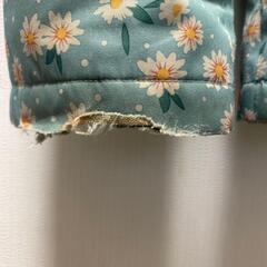 YUK キッズ スキーウェア 110 つなぎ 花柄 裾擦れありの画像