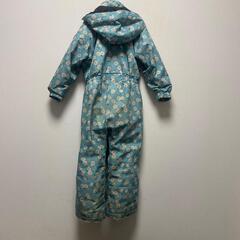 YUK キッズ スキーウェア 110 つなぎ 花柄 裾擦れありの画像