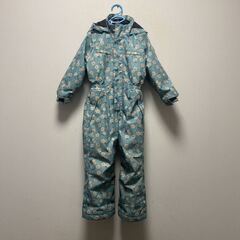 YUK キッズ スキーウェア 110 つなぎ 花柄 裾擦れありの画像