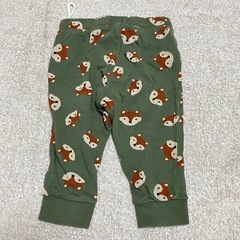 キツネ柄 ベビーパジャマ 上下セットの画像