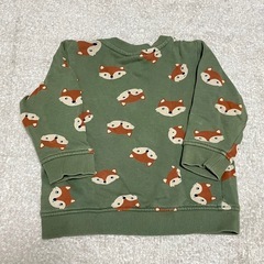 キツネ柄 ベビーパジャマ 上下セットの画像