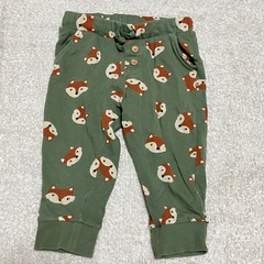 キツネ柄 ベビーパジャマ 上下セットの画像