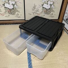 中古　押入れ収納ケース　　サイズは、あ横幅70mm×奥行665mm×高さ265mmの画像