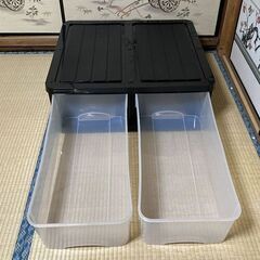 中古　押入れ収納ケース　　サイズは、あ横幅70mm×奥行665mm×高さ265mmの画像