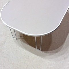 折りたたみテーブル　ちゃぶ台　グレージュ　ナチュラル　キッズテーブルの画像